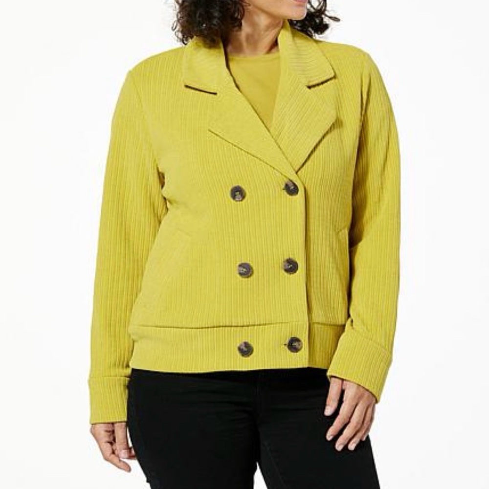 MarlaWynne Chartreuse Pea Coat Sm